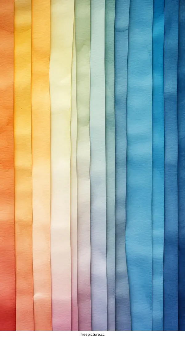 watercolor stripes background in rainbow colors