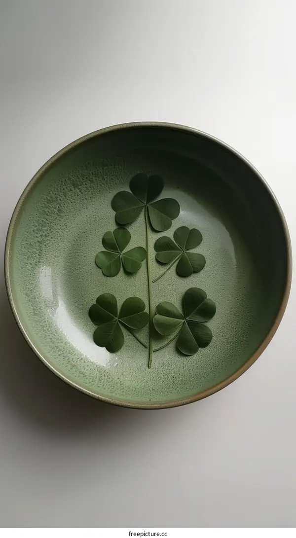 A bowl of clovers