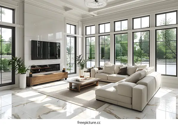 Modern minimalist living room