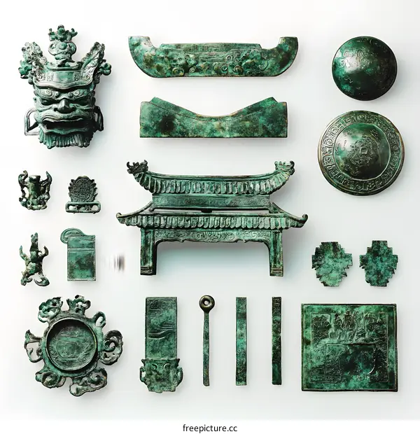 Ancient Chinese Bronze Artifacts Collection