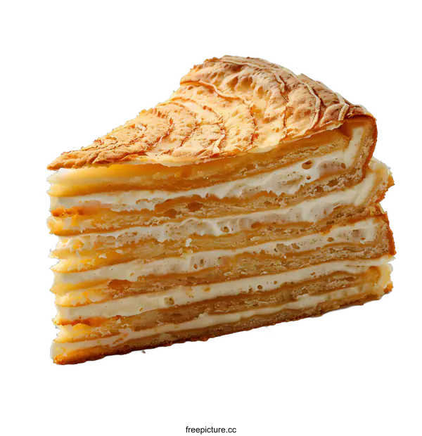 [Transparent Background PNG]Slice of Layer Cake on White Background