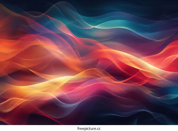 Abstract Colorful Flowing Lines Design