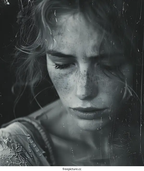 Black and white portrait