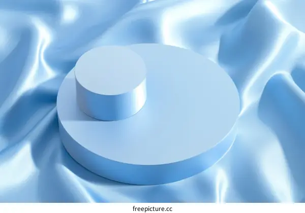 Light Blue Silk Fabric Product Showcase