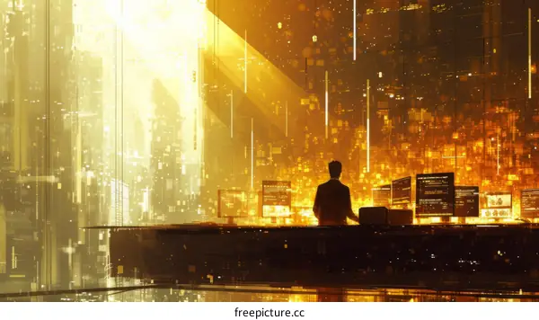 Cyberpunk Hacker in Neon City