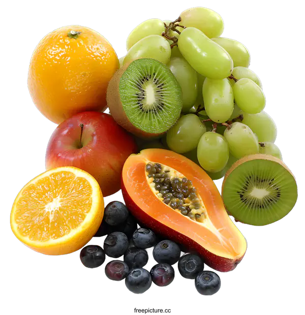 [Transparent Background PNG]Fresh Fruits and Berries Still Life Photography