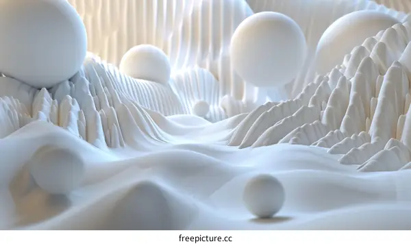 Abstract White Landscape Design