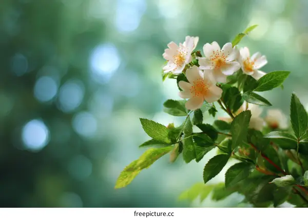 Delicate Blossoms in Natures Embrace