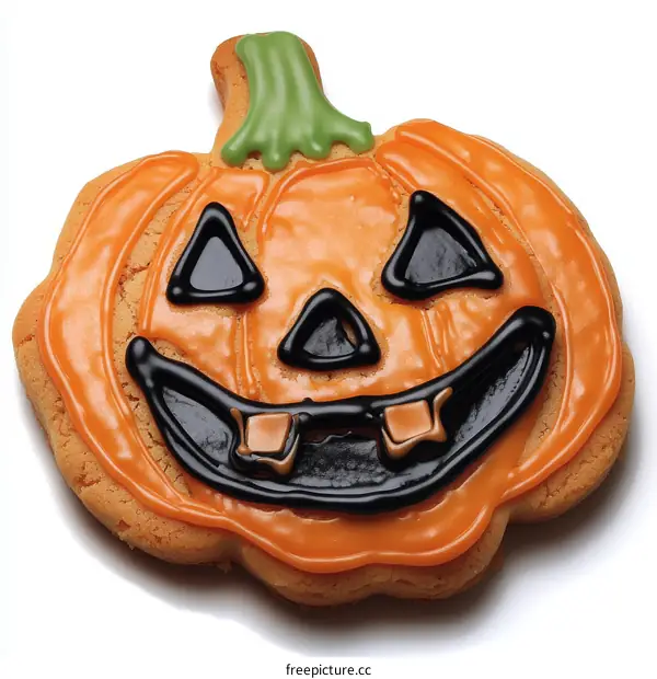 Halloween Jack-o-lantern Cookie