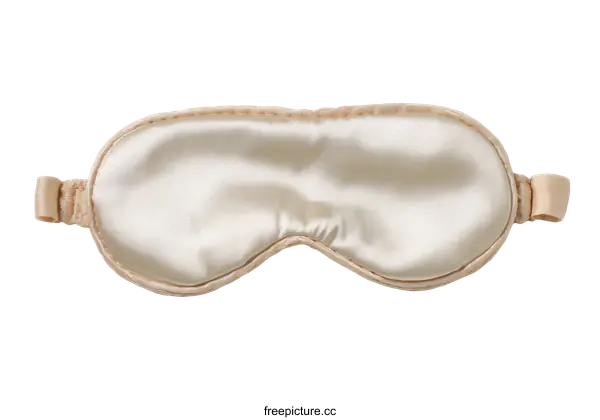 [Transparent Background PNG]Beige Silk Eye Mask for Sleep