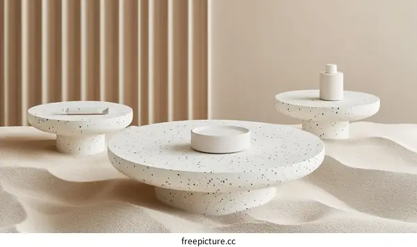Modern Minimalist Concrete Style Small Tables