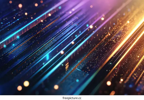 Abstract Futuristic Technological Lines