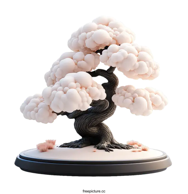 [Transparent Background PNG]Abstract Cloud Bonsai Art Design