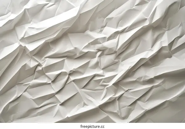 White crumpled paper texture background