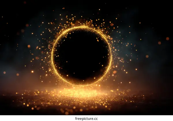 Golden Circle Abstract Background