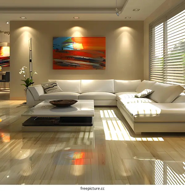 Modern minimalist living room