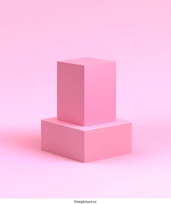 Pink Minimalist Product Display Stand