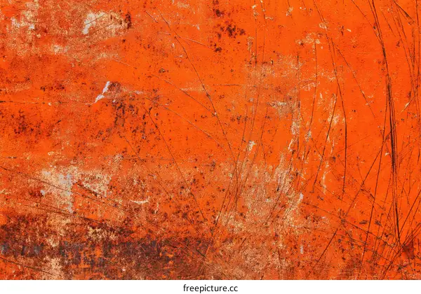 Rusty Orange Metal Texture Background