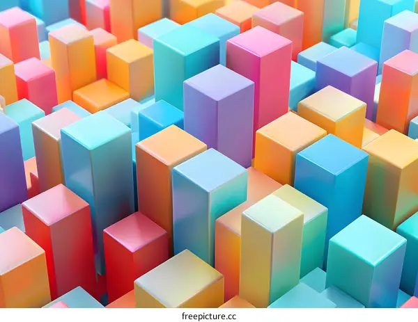 Abstract colorful cubes background