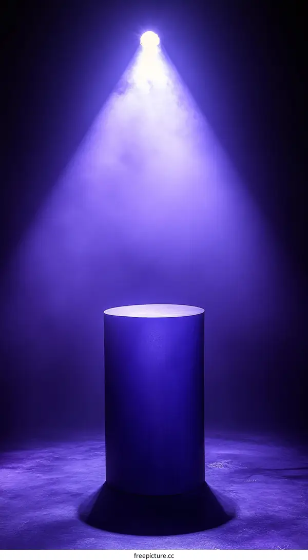 Purple Cylinder Display Stage Product Showcase