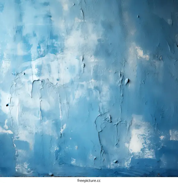 Abstract Blue and White Canvas Painting