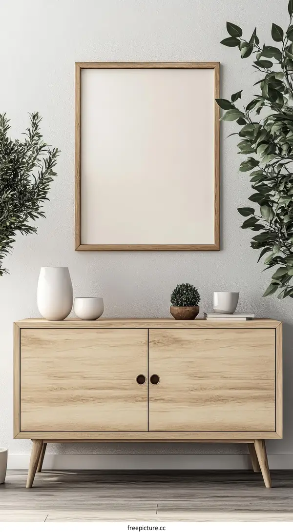 Empty Frame in Modern Living Room