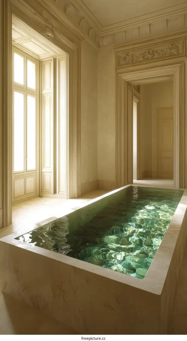 Elegant Contemporary Water Feature in a Luxurious Hallway