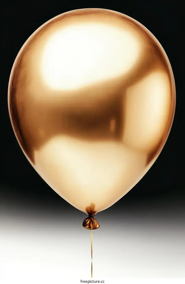 Golden Balloon Against a Gradient Background