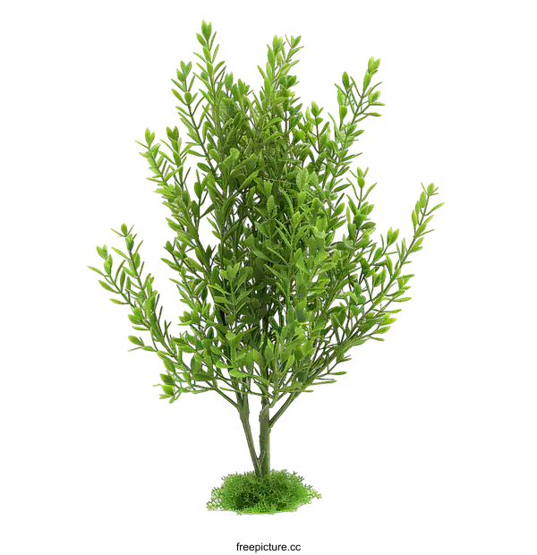 [Transparent Background PNG]Green Bush Plant on White Background