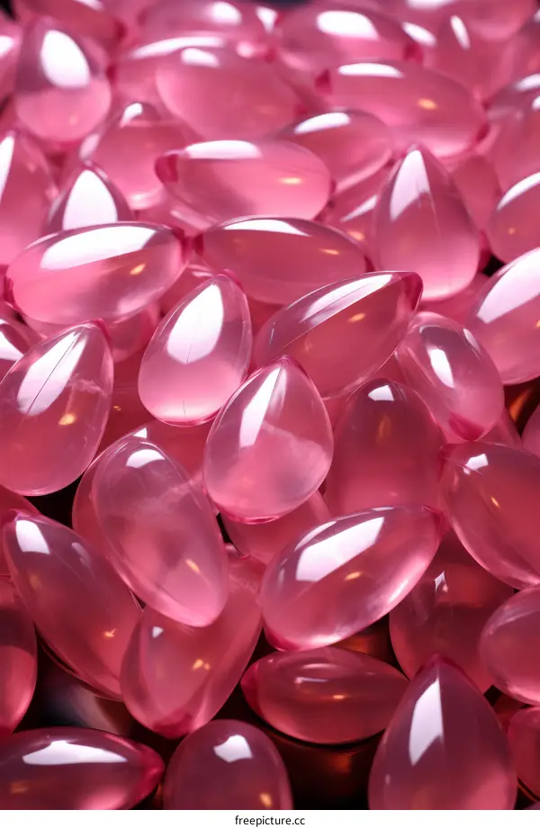 Close-up of pink pills