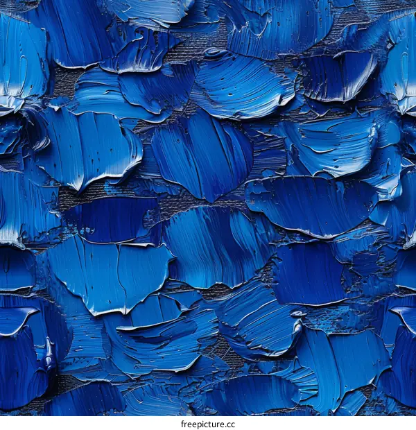 Abstract Blue Oil Painting Texture