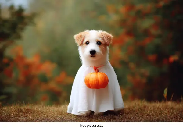 Adorable Dog in Halloween Costume