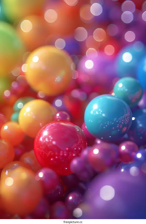 Colorful Spheres: A Geometric Abstract Art Design