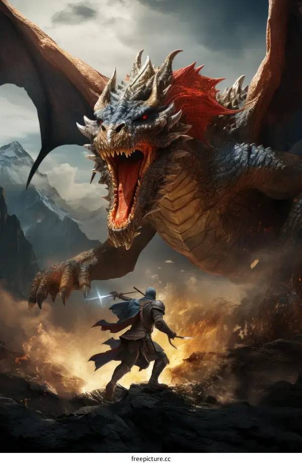 Knight vs Dragon: Epic Fantasy Battle