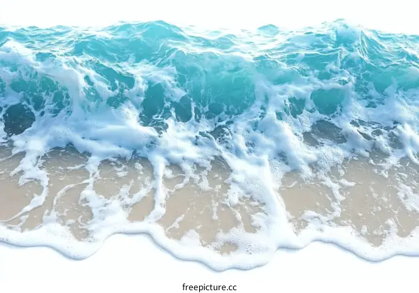 Ocean Waves Crashing on the Beach