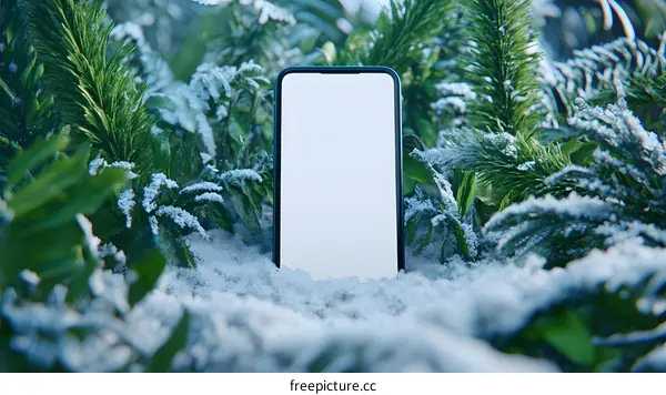 Mobile Phone In The Snow