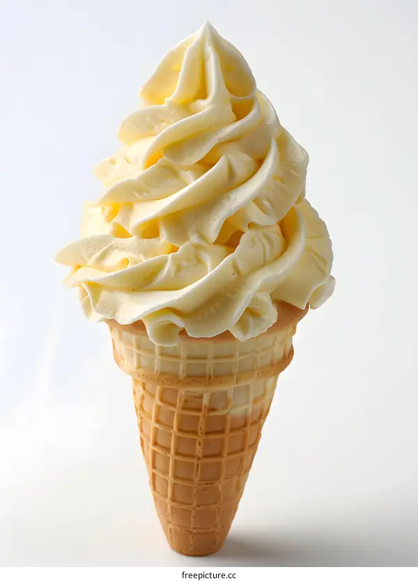 Vanilla Soft Serve Ice Cream Cone