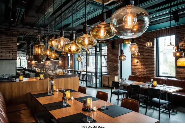 Modern Industrial Restaurant Interior Design
