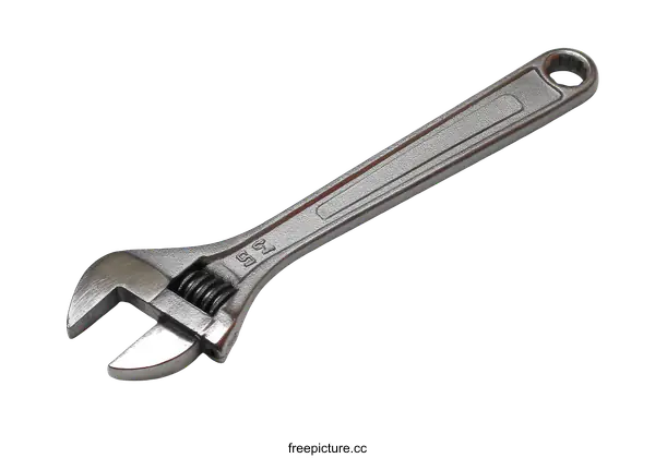 [Transparent Background PNG]Adjustable Wrench on White Background
