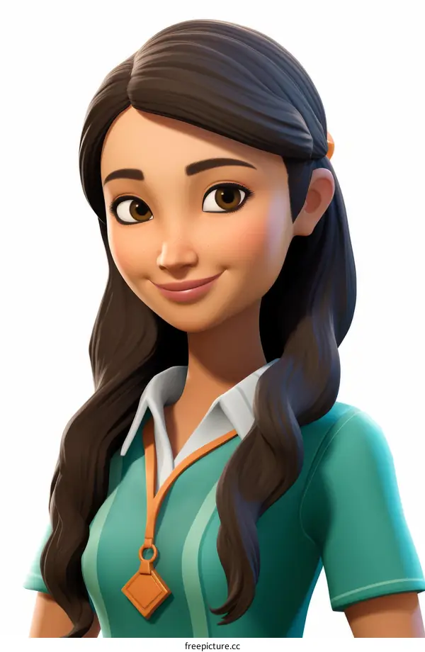 Brown-haired girl character