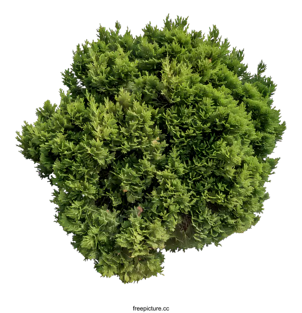[Transparent Background PNG]Green Bush Isolated on White Background