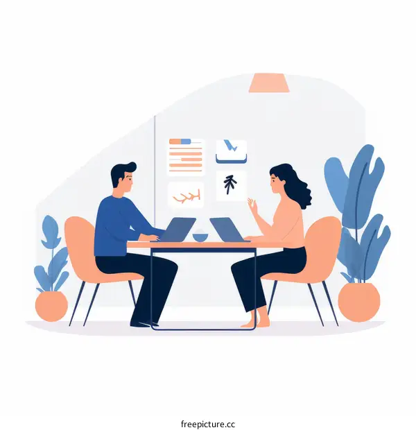 Colleagues discussing new project ideas