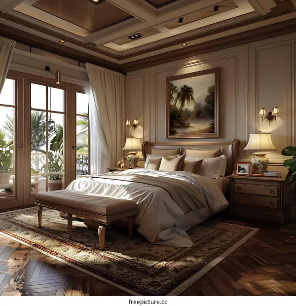 Oil painting at the bedside