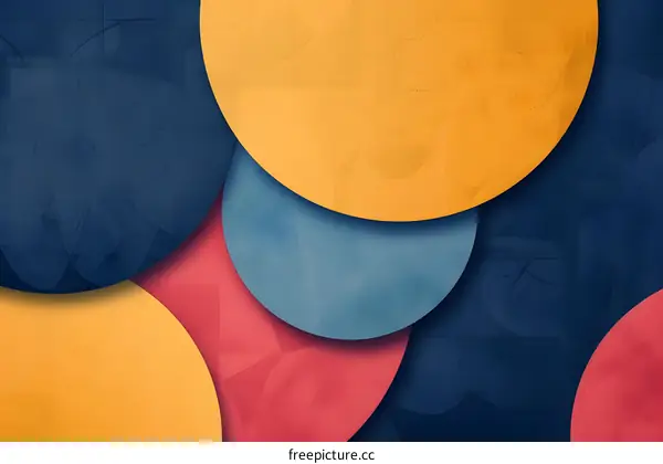 Abstract Geometric Shapes Overlapping Design