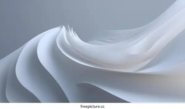 Abstract White Flowing Forms