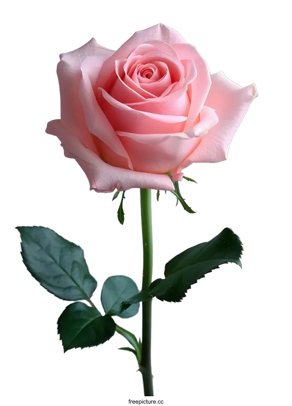 [Transparent Background PNG]single pink rose