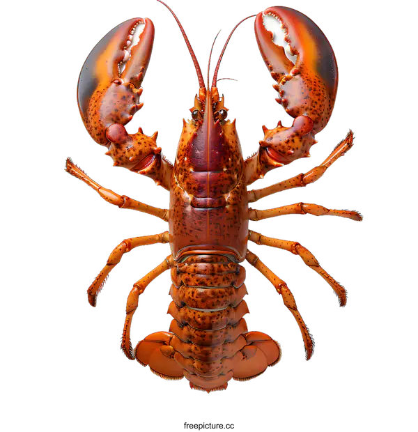 [Transparent Background PNG]A large cooked lobster isolated on a white background