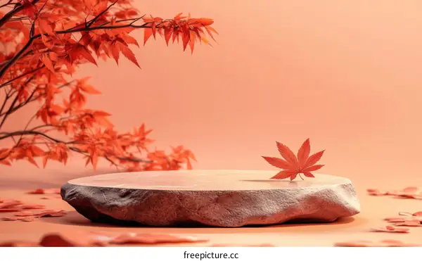Autumnal Maple Leaves Display Stand