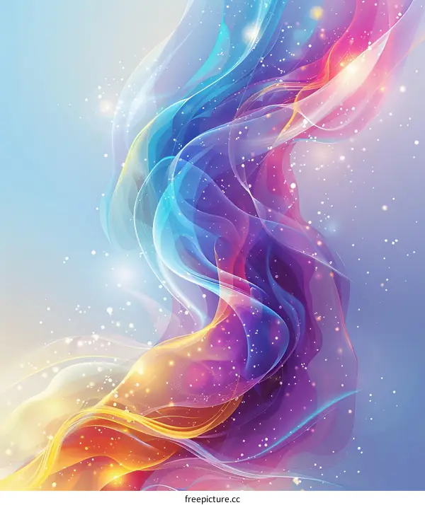 Abstract Colorful Flowing Lines Background