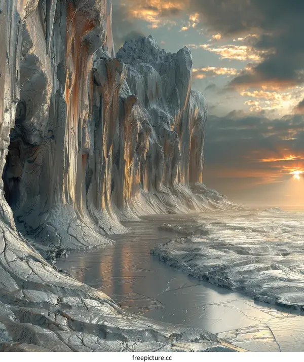 Ice Formations on a Foreign Planet